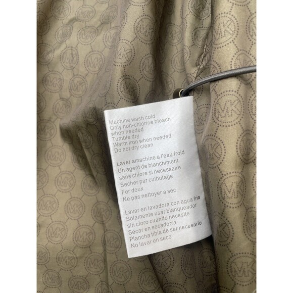 Michael Kors Field Jacket Women’s Size Small Gray Adjustable Waist Hooded - Picture 12 of 14
